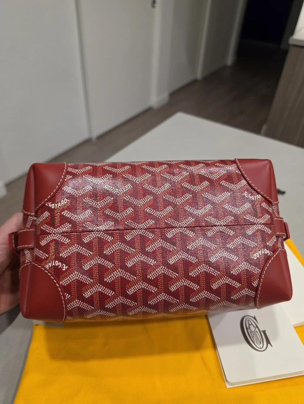 Goyard Red Toiletry Pouch